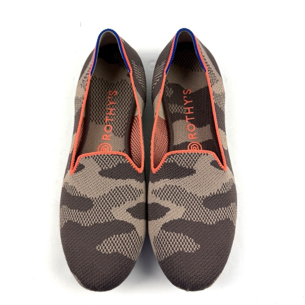 Rothy's The Loafer 9.5 Taupe Camo‎ Slip On Comfort Shoes Recycled Womens